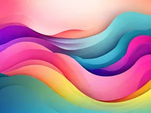 Fractal Rainbow Swirl Graphic Art Texture