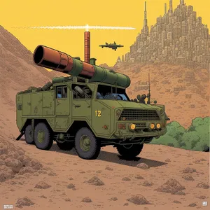 Skybound Military Rocket Truck: High-Performance Weaponized Transportation