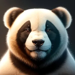 Cute Giant Panda Bear with Fluffy Fur"
or
"Adorable Wild Panda with Playful Nose