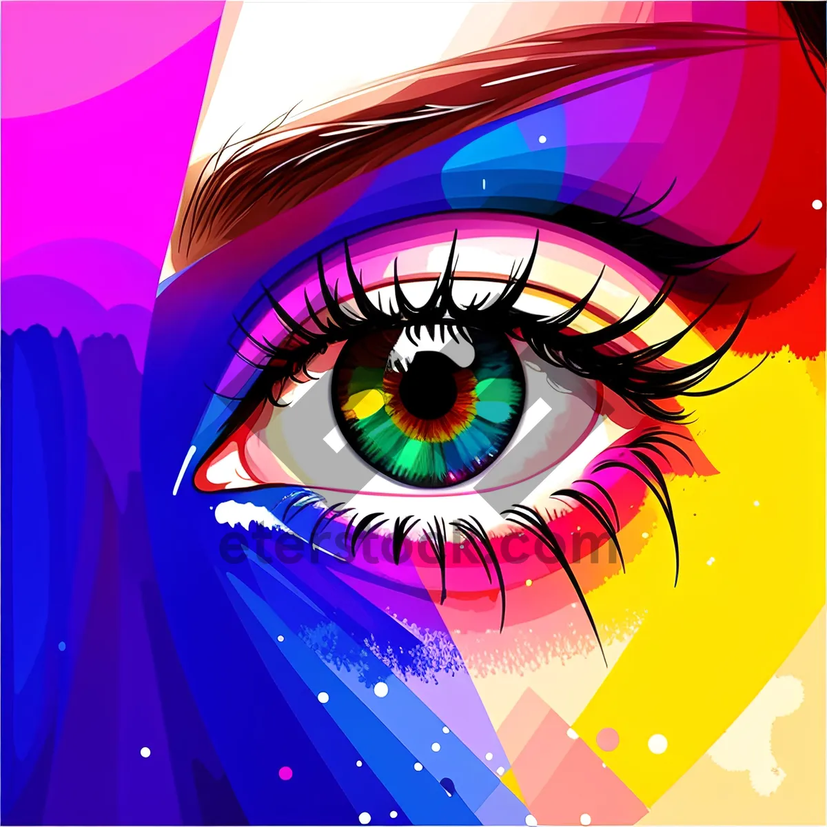 Picture of Vibrant Graphic Design Art with Modern Curves