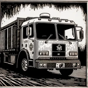 Transportation on Wheels: A Fire Engine on the Road.