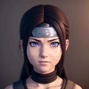 Smiling Masked Fashion Model with Attractive Eyes