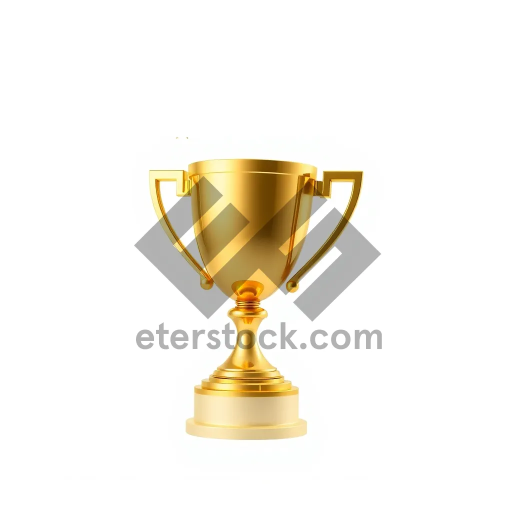 Picture of Golden wine glass on party table