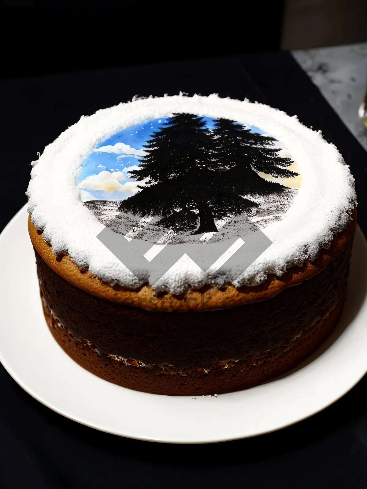 Picture of Delicious Chocolate Cake Dessert in Bowl