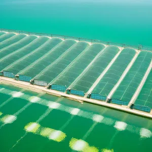 Solar Dish Reflecting Energy on Football Stadium