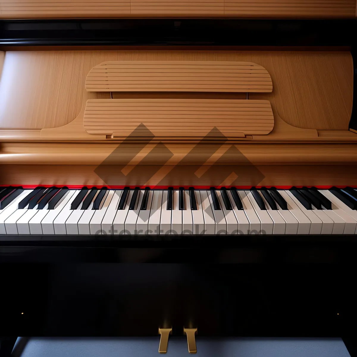 Picture of Musician plays on a grand piano keyboard instrument