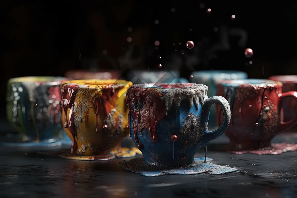 Picture of Morning Refreshment in Glass Mug on Table