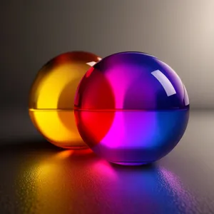 Shiny Glass Globe Icon: 3D Colorful Sphere