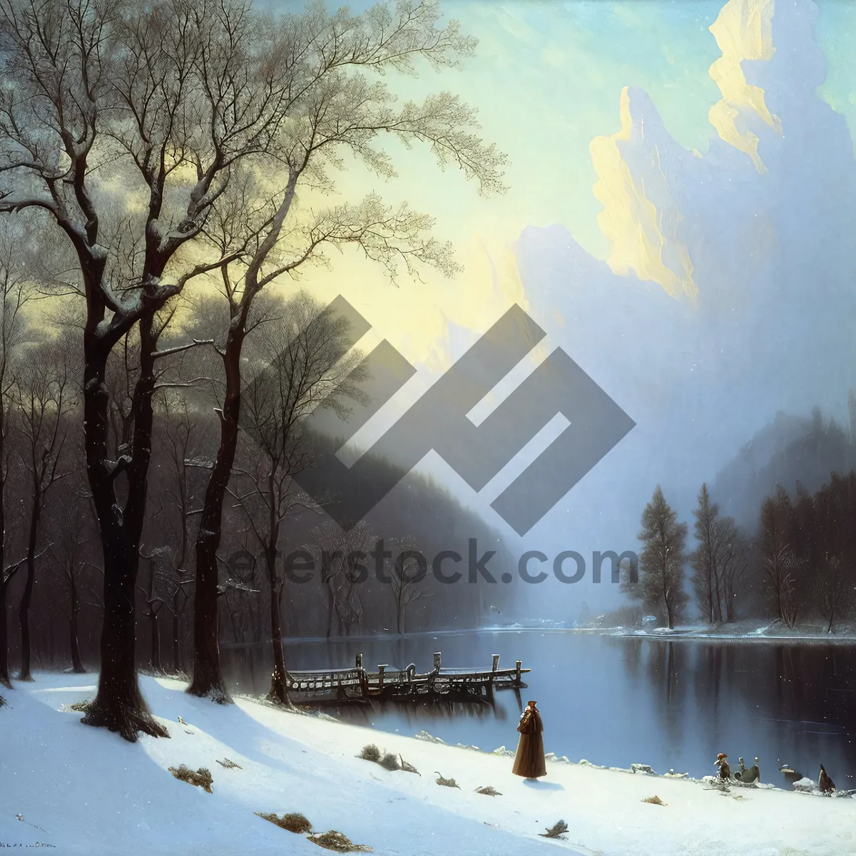 Picture of Winter Wonderland - Snowy Forest Landscape