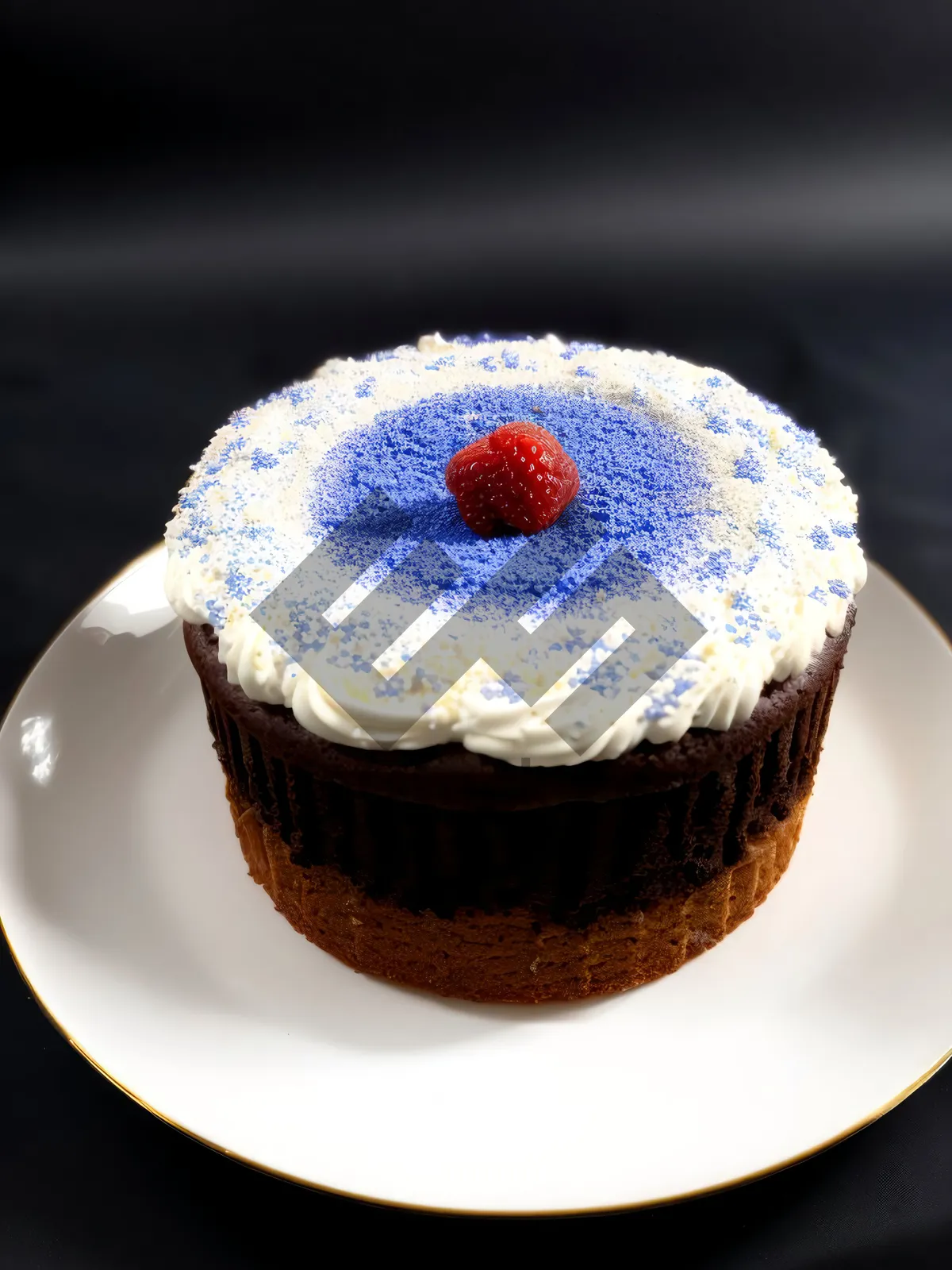 Picture of Delicious Homemade Chocolate Cupcake with Creamy Icing