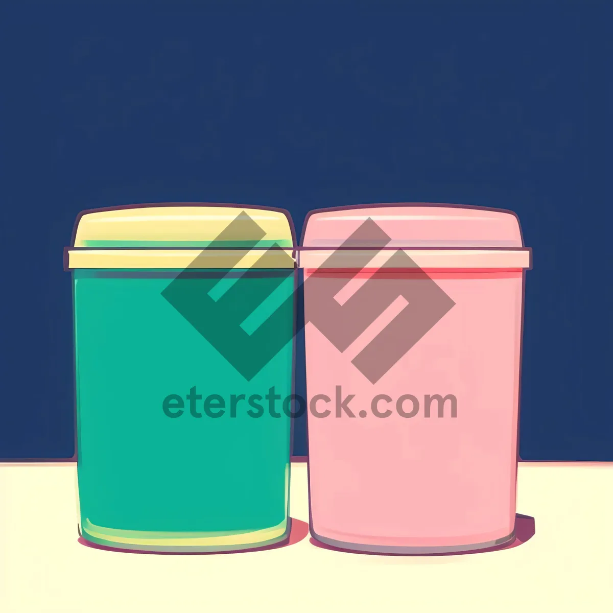 Picture of Vibrant Container Overflowing with Colorful Liquid