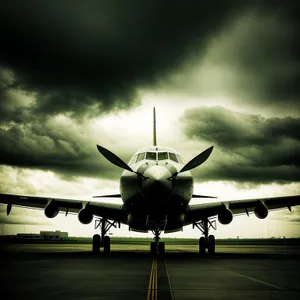 Speeding through the sky: Jet aircraft in flight