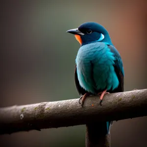 Vibrant Yellow Starling in Wild Menagerie