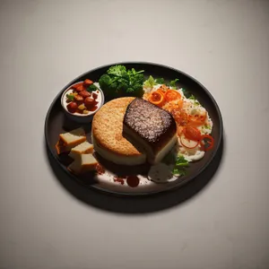 Fresh and Healthy Vegetable Salad with Grilled Meat