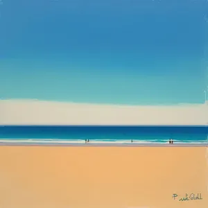 Serene Beach Bliss Under Clear Skies