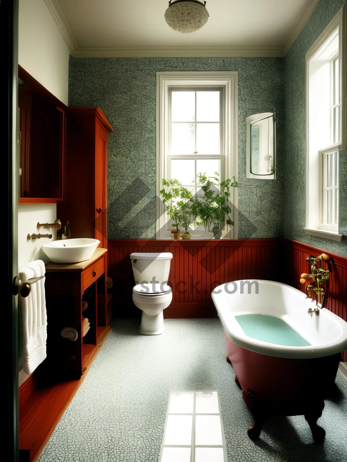 Picture of Sleek and Stylish Modern Bathroom Interior Design