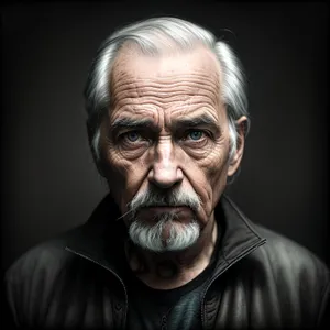 Serious Elderly Man's Portrait