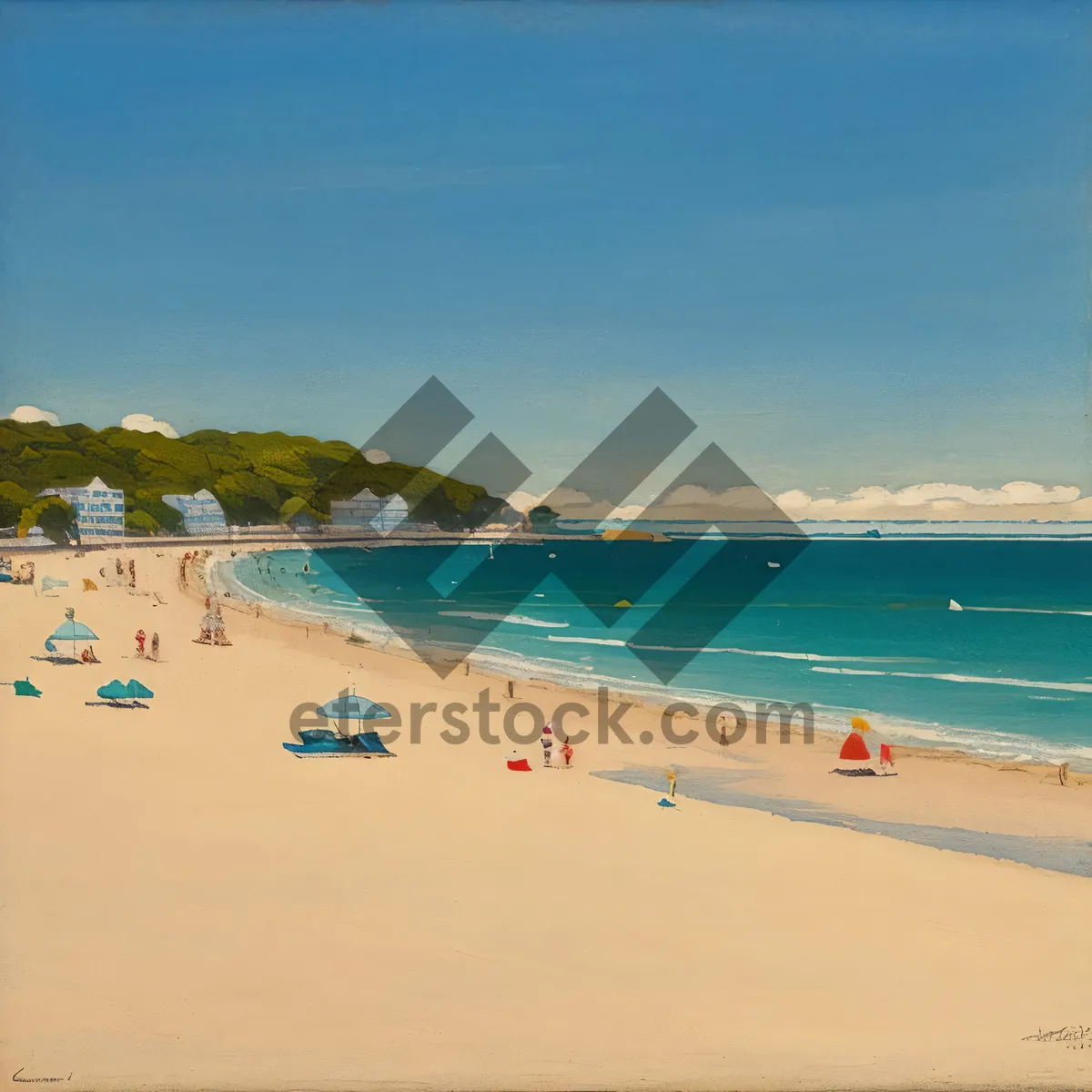 Picture of Sunny Beach Paradise: Serene Coastline with Turquoise Water