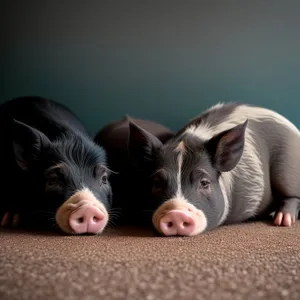 Cute Domestic Piglet with Adorable Snout