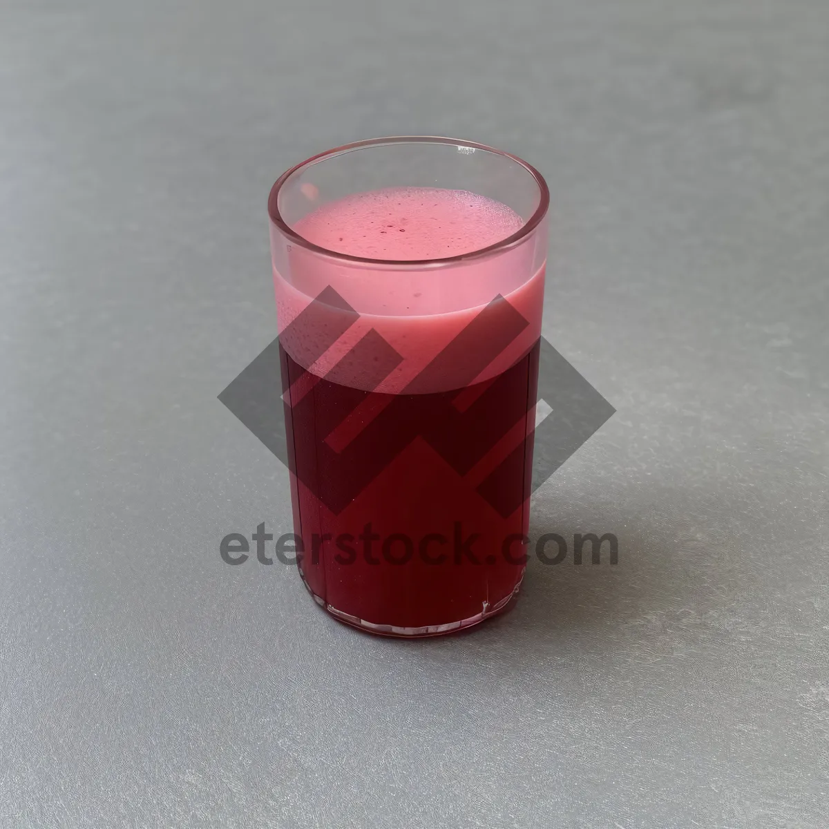 Picture of Fresh fruit smoothie in tall glass with ice cubes