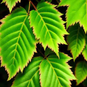Sumac Leaves in Lush Forest