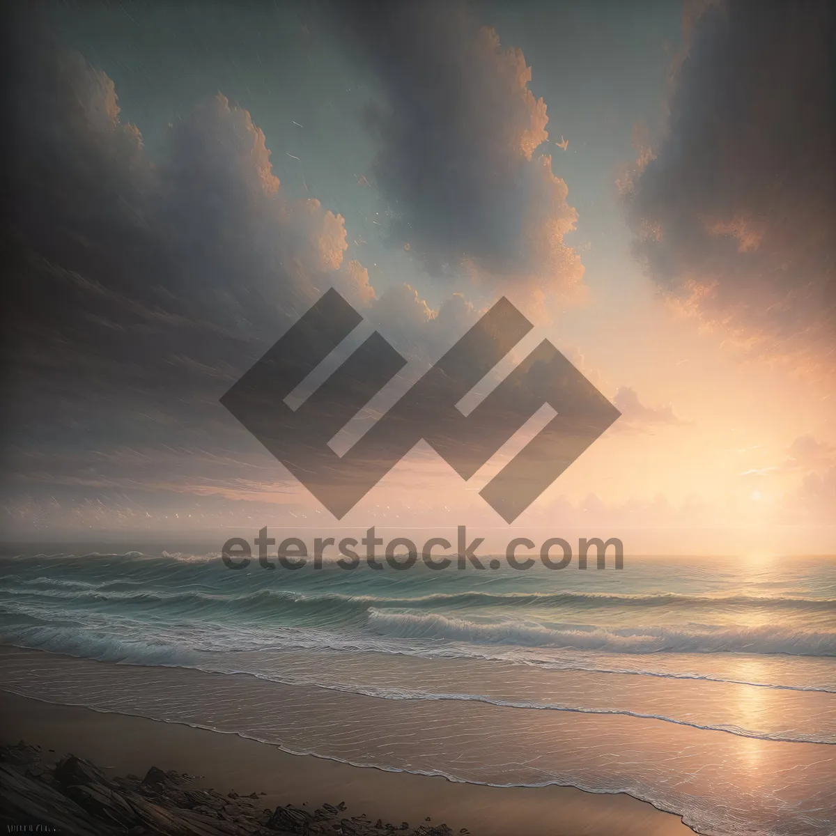 Picture of Serene Sunset over Tropical Beach