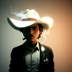 Stylish Cowboy Hat Portrait