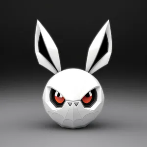 Eyebrow-Icon-Rabbit: Cute and Funny Cartoon Character