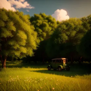 Golden Field at Sunset