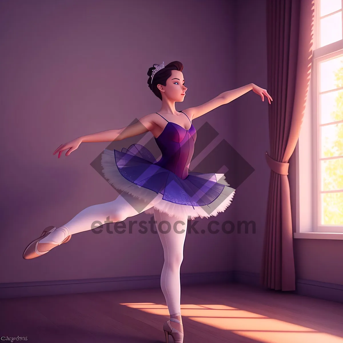 Picture of Seductive Ballerina: Elegance and Grace in Motion