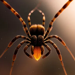 Arachnid Wonder: Majestic Barn Spider Weaving Intricate Web