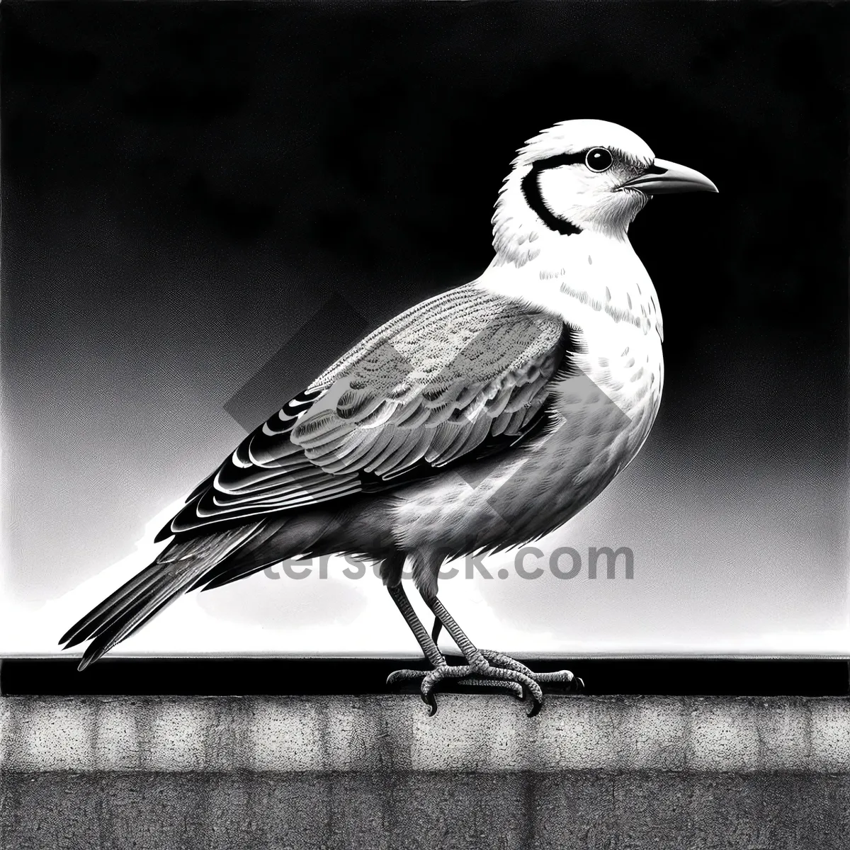 Picture of Coastal Seabird Soaring with Feathers