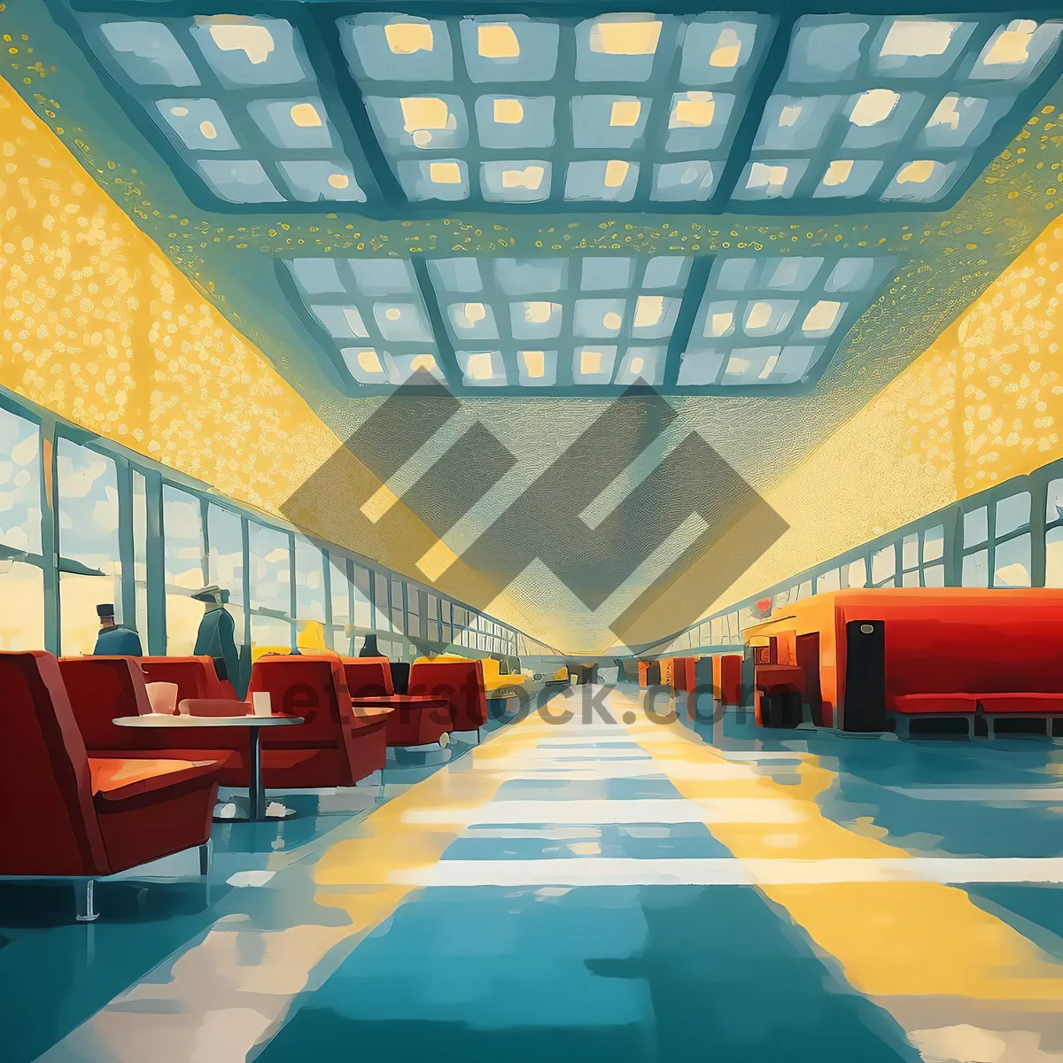 Picture of Modern Library Hall in City Building