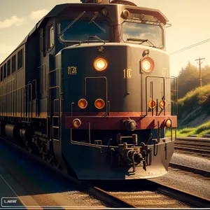 Vintage Electric Train at Railway Station