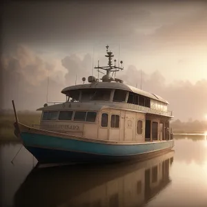 Nautical Adventure: Fishing Boat at Sea