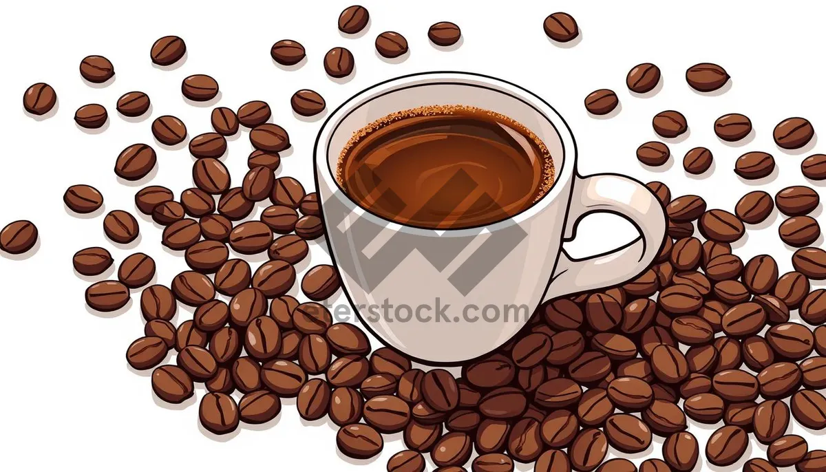 Picture of Delicious Breakfast Coffee in Black Mug