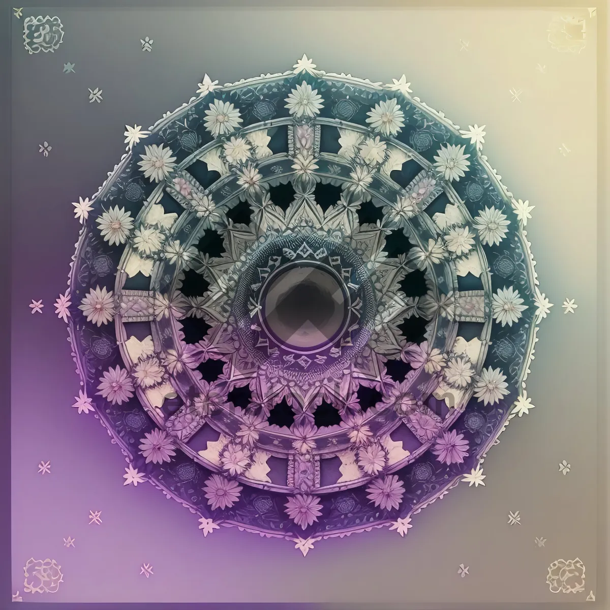 Picture of Arabesque Art Decorative Circle Ornament Graphic