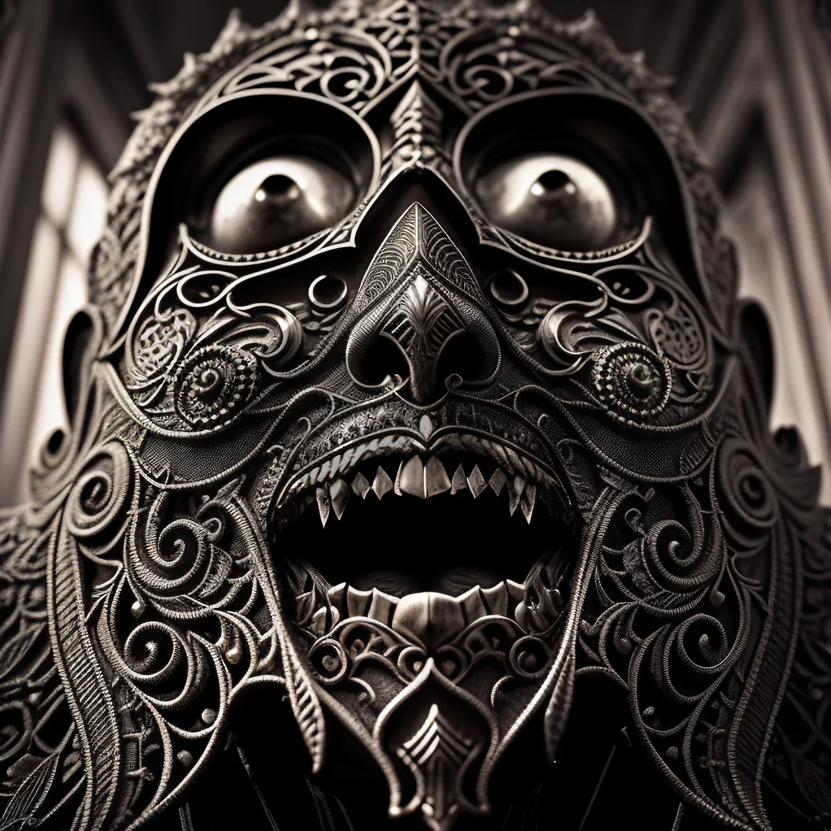 Picture of Venetian Mask: Artistic Design Adorning a Mysterious Face