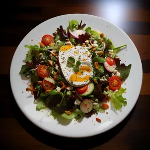 Fresh and Healthy Garden Salad with Delicious Cheese