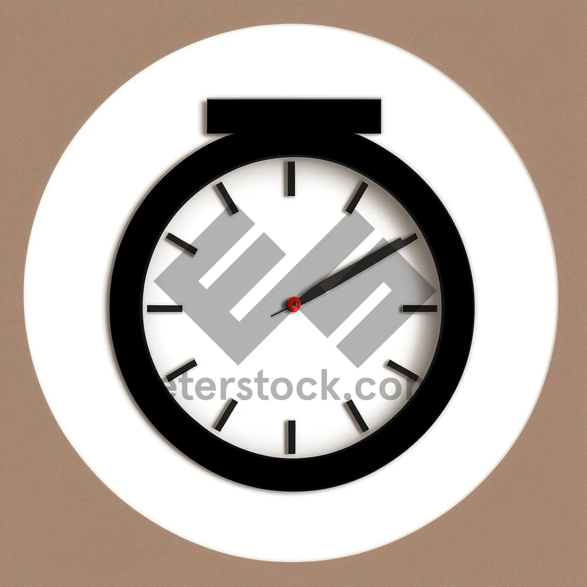 Picture of Analog Wall Clock with Black Circle Dial