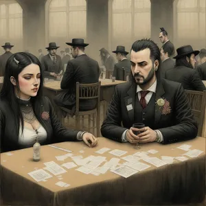 Business professionals collaborating in a corporate meeting.