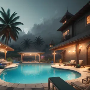 Tropical Paradise: Luxury Resort Hotel by the Ocean