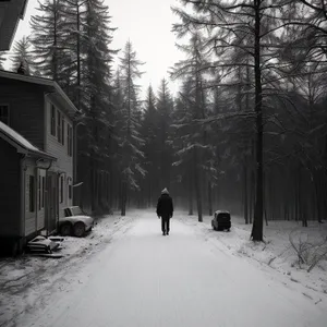 Winter Wonderland: Majestic Frosty Forest Landscape