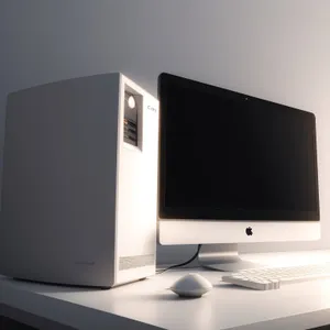 Modern Desktop Computer with Wide Screen Display