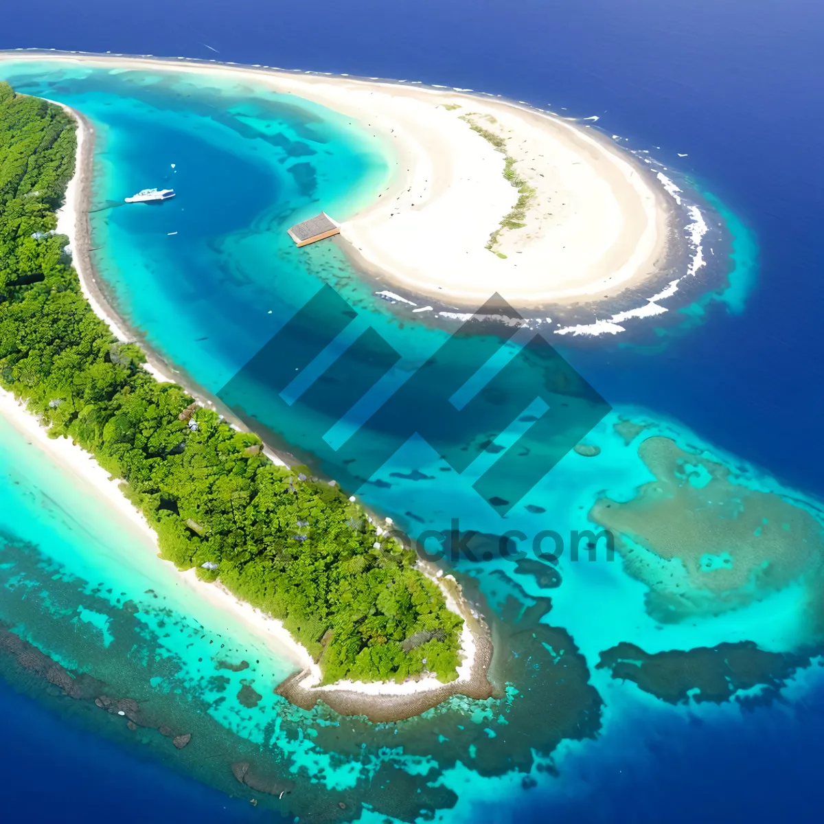 Picture of Turquoise Waters and Sandy Beaches Under Sunny Skies
