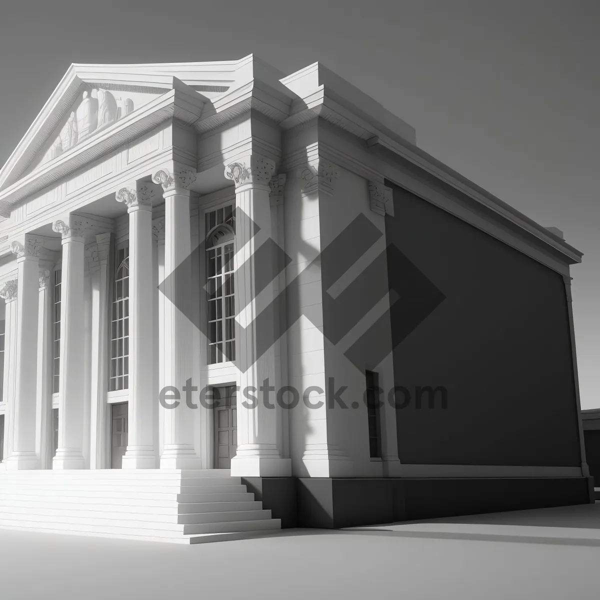 Picture of Classical stone building with majestic columns.