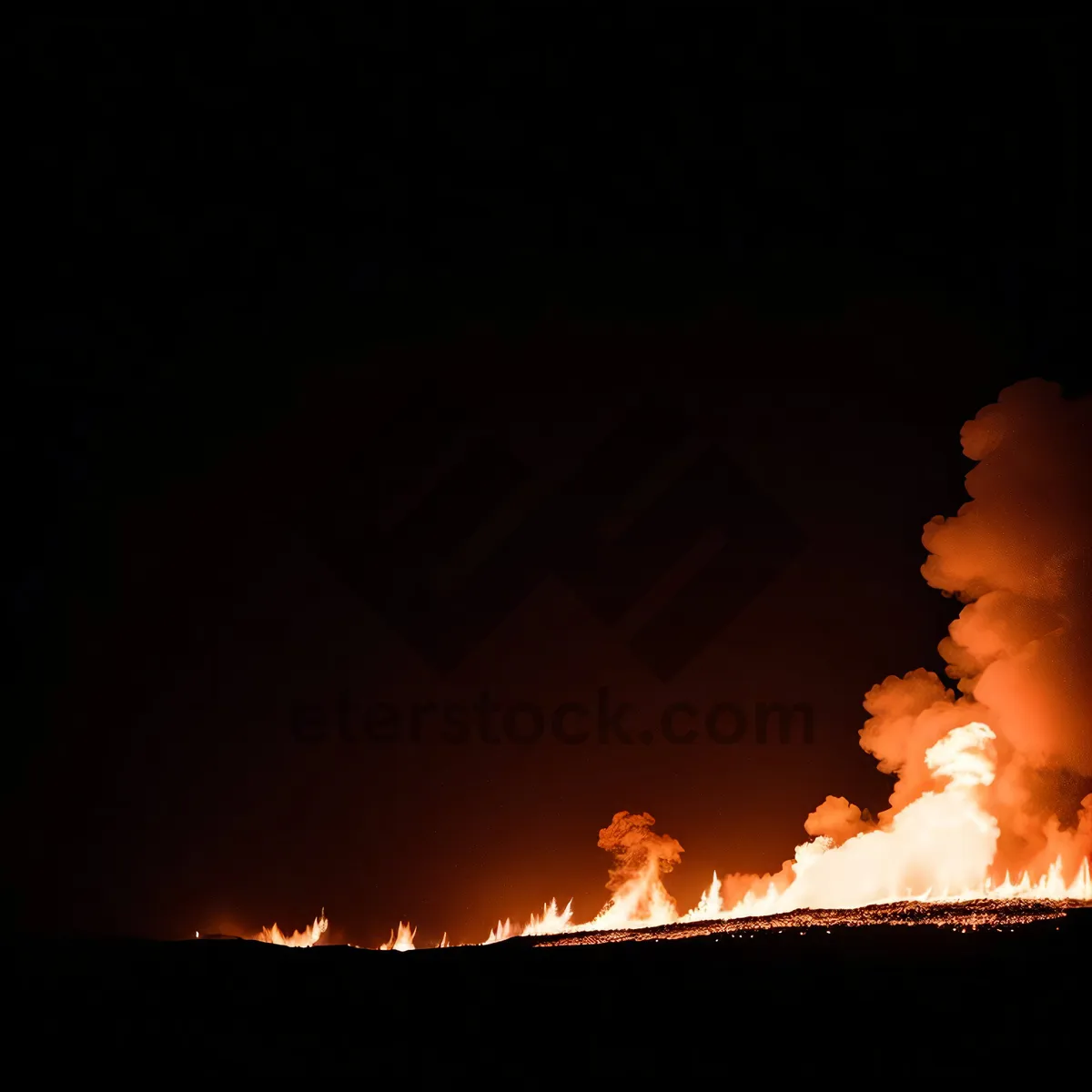 Picture of Fiery Celestial Sunset Blaze in the Sky