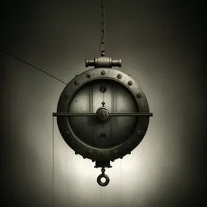 Vintage Wall Clock with Swinging Pendulum