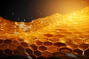 Modern Orange Honeycomb Pattern Texture Wallpaper Design