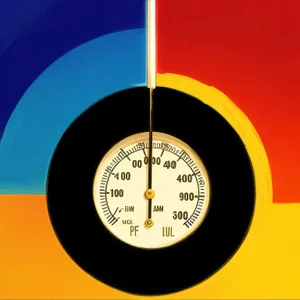 Precision Time Gauge: Clock, Dial, and Pointer